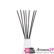 Rattan Sticks in Orange für Raumdüfte. 7 neue Rattan Sticks in Schwarz in 26cm und 33cm Länge